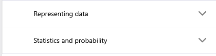 List of Statistical and Probablistic Reasoning topics in drop down menu form