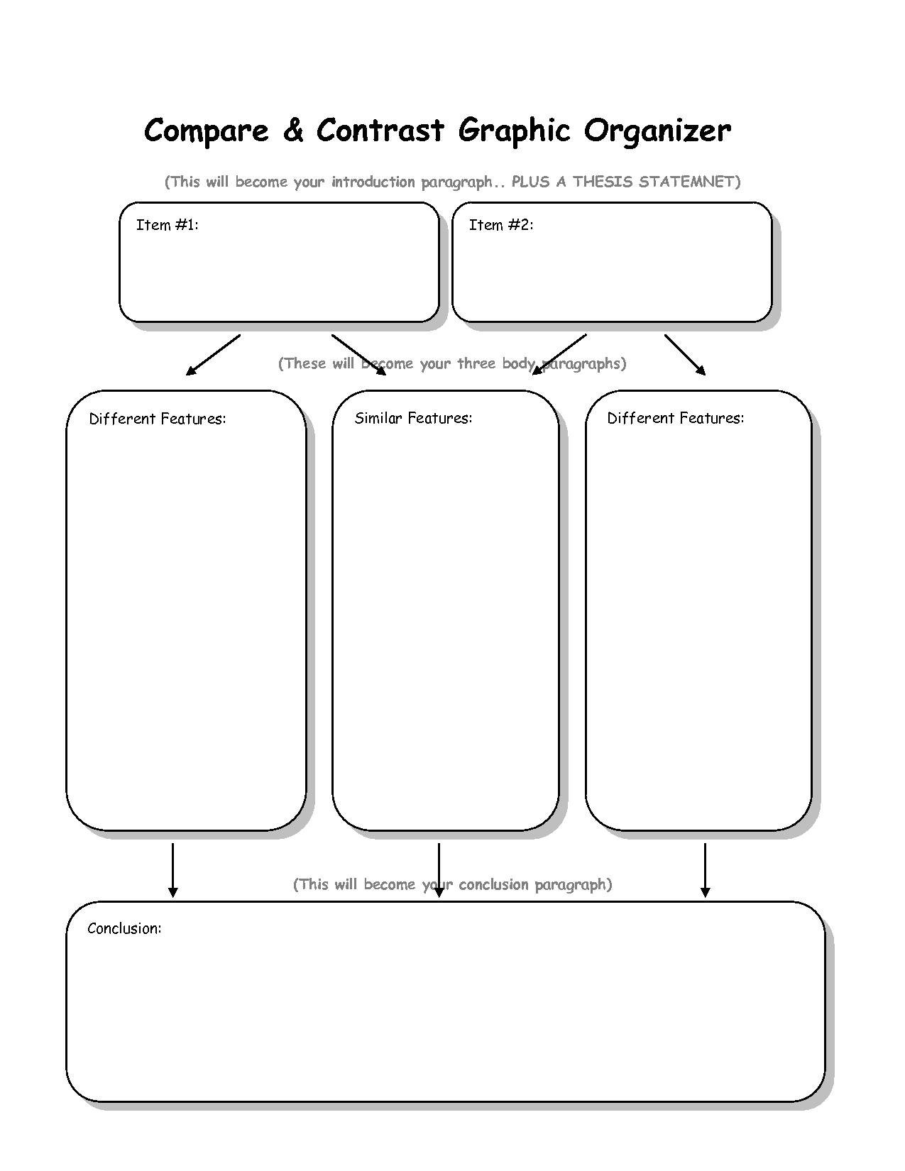 Graphic organizer for argument essay