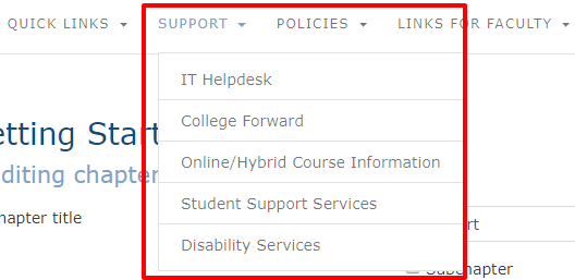 Support Menu